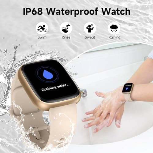 Smart Watch for Men Women,Alexa Built-in Smartwatch(Answer/Make Calls),1.83" HD Fitness Tracker,IP68 Waterproof 100+ Sport Mode Activity Tracker,Heart Rate SpO2 Sleep Monitor,iOS Android Compatible 6