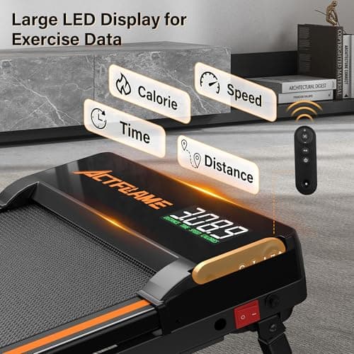 ACTFLAME Walking Pad with Incline, Portable Treadmill for Home, 4 in 1 Walking Pad Incline with Remote Control 265LB Capacity, 2.5HP Compact Treadmill with LED Display for Walking and Running 6