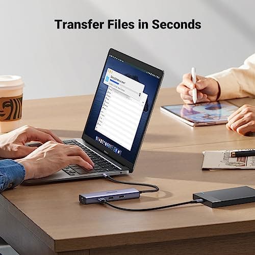 UGREEN Revodok 6 in 1 USB C Hub Gigabit Ethernet Adapter with 4K HDMI, 100W PD Charging, USB A Data Ports Compatible with Mac M1, M2, M3, iPad, iPhone 16 Pro/Pro Max, Steam Deck 6