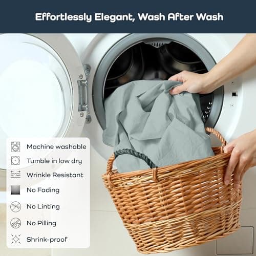 Olive + Crate Tencel Eucalyptus Pillowcases - 100% Tencel Lyocell Cooling Pillow Cases for Hot Sleepers - Hypoallergenic, Moisture-Wicking, Silk Alternative, Vegan, Standard Size Set of 2 [Eucalyptus] 8