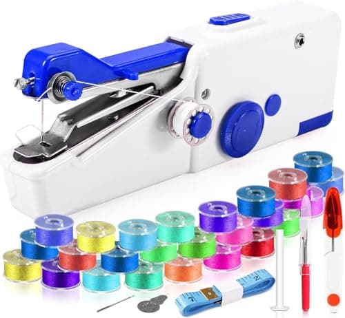 Handheld Sewing Machine, Sewing Machine for Beginners, Battery and USB Operated Mini Sewing Machines, Easy to Operate Portable normal, Purple