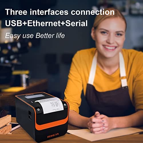 Rongta POS Printer, 80mm Direct Thermal Receipt Printers with Auto Cutter, USB Serial Ethernet Interface, Support Windows/Mac/Linux Cash Drawer, Restaurant Kitchen Printer for ESC/POS (RP332) 7