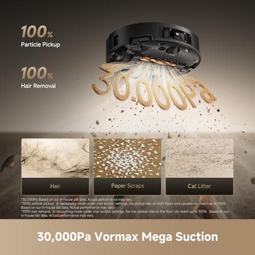 DREAME Matrix10 Ultra Robot Vacuum and Mop, Multi-Mop Switching, 3.14inch Obstacle Clearing, 30,000Pa Suction, Self Empty&Refill, Self-Cleaning, 100% Detangling, 240+ Obstacle Avoidance, Voice Control 5