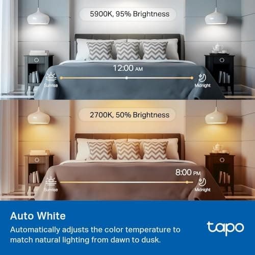 TP-Link Tapo Smart Light Bulbs, 1100 Lumens High Brightness (75W Equivalent), Matter-Certified, 16M Colors WiFi Light Bulb, Dimmable, Works w/Siri, Alexa & Google Home, A19 E26, Tapo L535E(2-Pack) 9