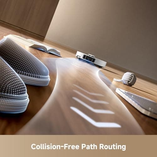 DREAME L40s Ultra Robot Vacuum and Mop, 19,000Pa Suction, Auto-Empty, Mop Self-Cleaning, 100% Detangling DuoBrush, Extending Mops and Side Brush, 1.57in Obstacle Clearing, App & Voice Control (White) 9