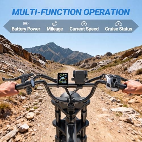 Qlaway 16" 500w Fat Tire Electric Dirt Bike for Adults, 48V 13.5AH Removable Battery Electric Motorcycle Ebikes with 25MPH Top Speed, 70 Miles Range, Full Suspension 8