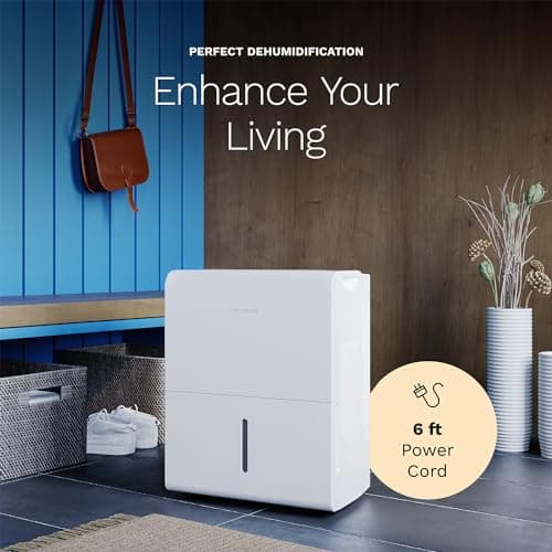 hOmeLabs 22 Pint Wi-Fi Dehumidifier for up to 3,000 Sq Ft Rooms (MAX 56 Pint at 95°F, 90% RH) – Compact, Smart Moisture Control for Home, Bedroom, or Bathroom 6