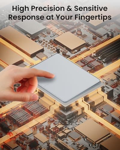 ProtoArc USB Trackpad for Windows 10/11, Large Wired Touchpad Mouse, High-Precision Navigation, Ultra-Thin Portable Aluminum Alloy Touchpad Mouse, Suitable for Desktops/Laptops, White and Silver 5