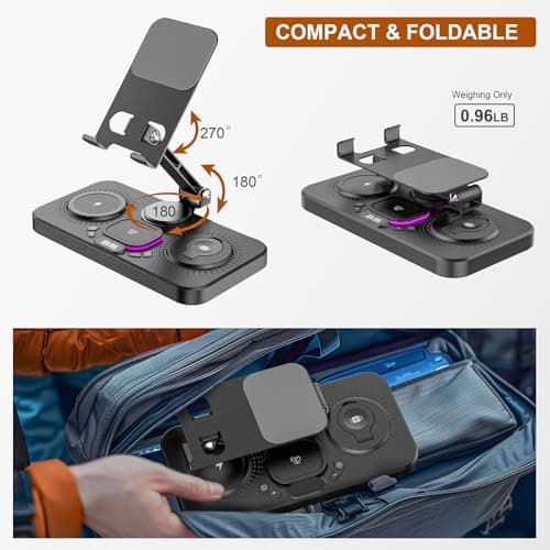 Upgrade Wireless Charging Station with Clock & 7 Color Ambient Light, for iPhone17/16/15 Series, Apple Watch 11 10 9, AirPods 4/3/2, 30W desk wireless charger, Multiple Devices iPad Samsung Stand Dock 6