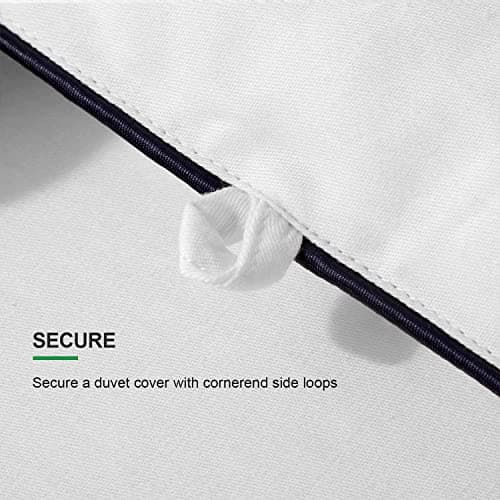 Leisurely Collection 2025 Premium Upgraded Non-Vacuum Bed Quilt All Seasons 100% Cotton Filled Comforter - Reversible Lightweight Soft Breathable Fluffy (Pure White, King) 5