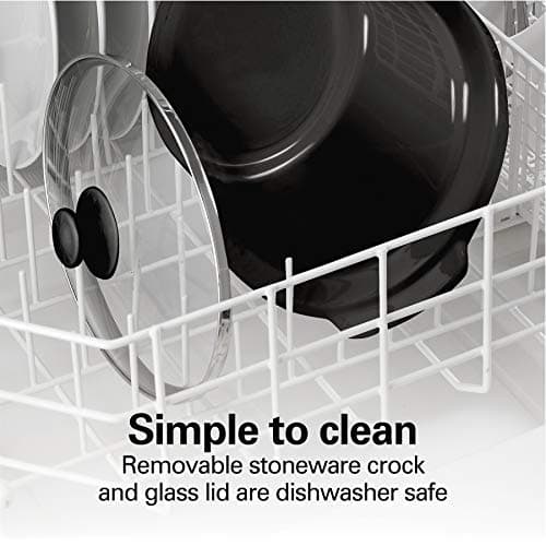 Hamilton Beach Stay or Go Portable Slow Cooker with Lid Lock, Dishwasher-Safe Crock, 6-Quart, Black 33261 6