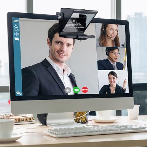 ILOKNZI 7.5-inch Portable Teleprompter, HD Spectrum Glass, for Laptap and DSLR Cameras, Three Different Usage Modes