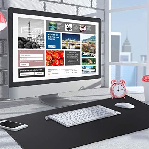 Jahosin Large Gaming Mouse Pad with Stitched Edges,[27.5x11.8In] Extended Mouse Pad with Non-Slip Natural Rubber Base for Gamer/Desktop/Office/Home (70x30 Blackus) 7