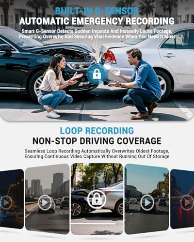 AVAPOW 4K Dash Cam Front for Cars, Free Hardwire Kit & 64GB Sd Card Included – WiFi 6, App Control, UHD 2160P, Built-in G-Sensor, Loop Recording, Night Vision, 170° Wide Angle, 24H Parking, WDR 6