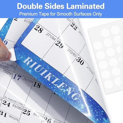 32" x 48" 2026 Wall Calendar Erasable Starry Sky, Wet & Dry Erase Large Laminated Annual Yearly Planner - 12 Month Horizontal/Vertical Calendar January to December for Easy Planning, Organizing 6