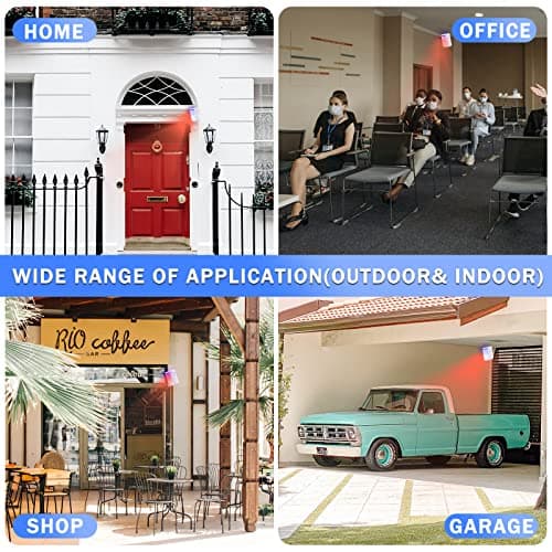 Shaogax Motion Sensor Alarm System, Wireless Home Security Driveway Alarm Indoor, Motion Detector Alert with 2 Sensor and 1 Receiver -38 Chime Tunes 5