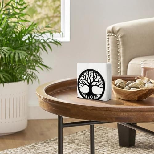 MSJGA Napkin Holder for Table, Standing Napkin Dispenser Outdoor Farmhouse Black Cocktail Napkin Holders for Kitchen Coffee Shop Dining Room (4.7"x 1.6"x 4") 5