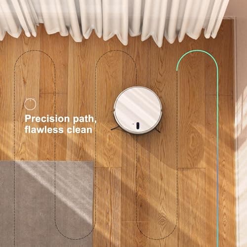 Timnbo Robot Vacuum and Mop, Strong Suction Robot Vacuum Cleaner, 2 in 1 Hair Vacuum for Salons, Self-Charging Robotic Vacuum with Voice/APP/Remote Control for Hard Floor, Pet Hair, Low-Pile Carpet 7