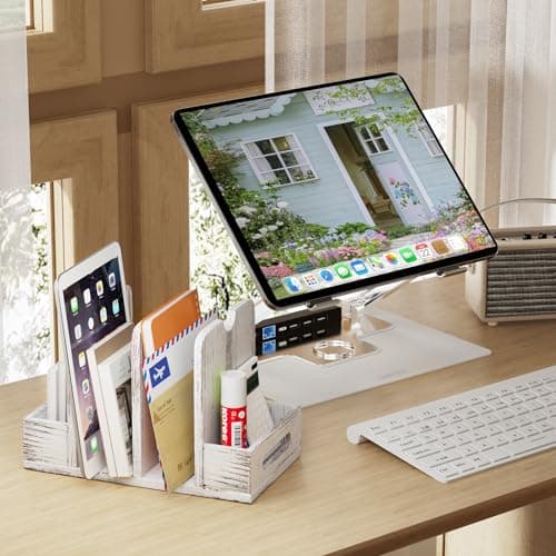 Napkin Holder for Table,Wood Standing Napkin Holder for Kitchen Table,Paper Napkin Storage for Centerpiece,Farmhouse Table Decor,White 6