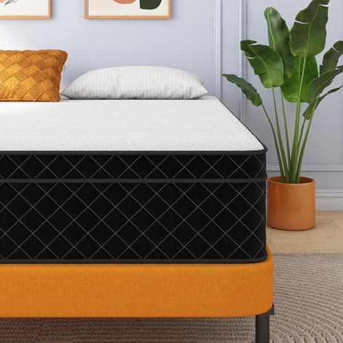 Swbvs Queen Mattress 12 Inch, Hybrid Mattress Queen Size, Bed Matress in a Box, Pressure Relief & Fiberglass Free