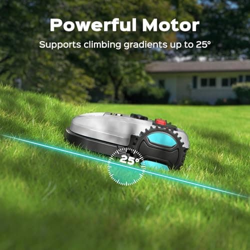 Robot Lawn Mower with App Control – Adjustable Cutting Height, Auto-Charging, Obstacle Detection & Smart Scheduling – Ideal for Lawns up to 1/8 Acre 7