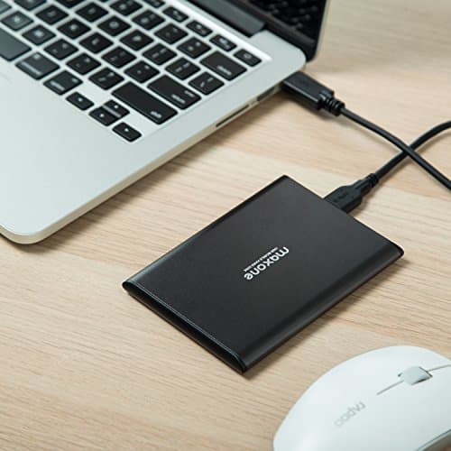 Maxone 500GB Ultra Slim Portable External Hard Drive HDD Compatible with PC, Laptop, Grey 6