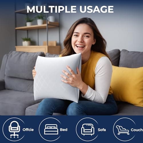 Wellos Bed Pillows King Size Set of 2, Pillow for Sleeping Premium Soft/Firm Hotel Bedding Pillow for Back, Stomach or Side Sleepers（White） 6