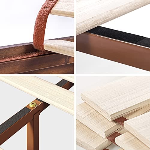 Zinus Marissa Deluxe Wood Platform Bed Frame, No Box Spring Needed, Wood Slat Support, Easy Assembly, Queen 5