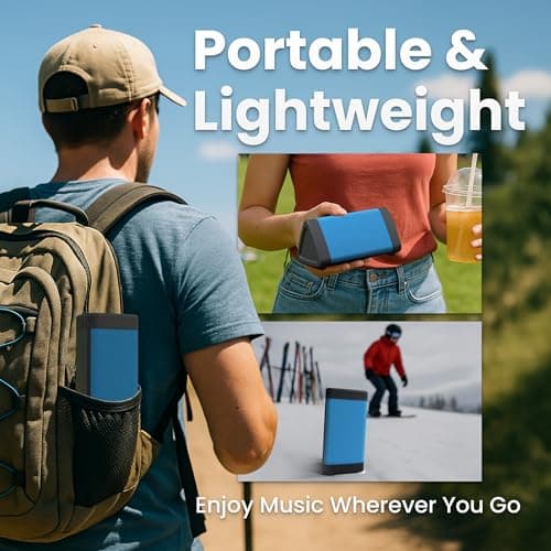 OontZ Angle 3 (4th Gen) – Portable Bluetooth Speaker, 12W Stereo Sound, 24 Hour Playtime, Rich Bass, 100 Foot Wireless Range, Waterproof, Home, Outdoor, Travel, Great Gift (Blue) 6