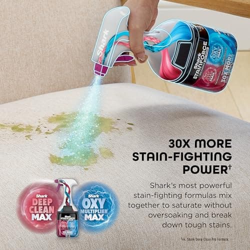 Shark StainForce Cordless Portable Spot, Stain, & Odor Remover System for Carpets, Area Rugs, Upholstery, Stairs, with Storage Caddy, Accessories, and Full-Size Cleaning Solution, HX101 (New) 7
