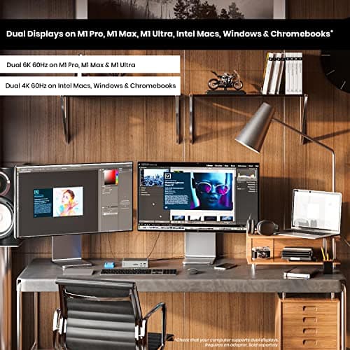 CalDigit TS4, 18-in-1 Thunderbolt 4 Docking Station, 98W Charging, 3* TBT4 (40Gb/s), 3* USB-C + 5* USB-A (10Gb/s), 2.5GbE LAN, 1*8K@30Hz or 2*6K@60Hz Displays, Mac/Windows/Chrome, 0.8m Certified Cable 5