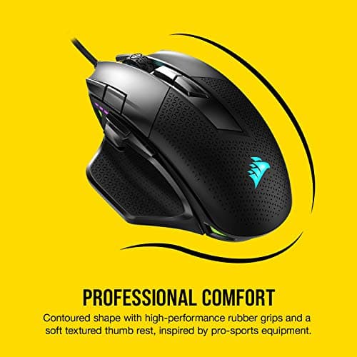 Corsair NIGHTSWORD RGB Gaming Mouse for FPS, MOBA - 18,000 DPI - 10 Programmable Buttons - Weight System - iCUE Compatible - Black 5
