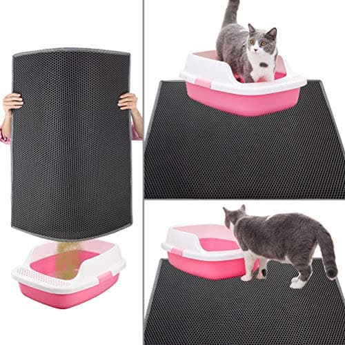 Pieviev Cat Litter Mat Double Layer Waterproof Urine Proof Trapping Mat 1 Pack (Gray, 24x15 Inch (Pack of 1)) 7