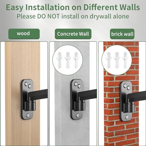 UPGRAVITY Computer Monitor Wall Mount w/VESA Extension Kit for 13-34 inch Flat/Curved Screen, Gas Spring Height Adjustable Wall Mount Monitor Arm Holds up to 26.5lbs, Max 200x200mm 7