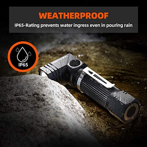 NICRON Flashlight, N7 600 Lumens Tactical Flashlight, 90 Degree Ip65 Waterproof Led Mini Flashlight 4 Modes- Best High Lumens are for Camping, Outdoor, Hiking （Not Including Batteries） Gift 5