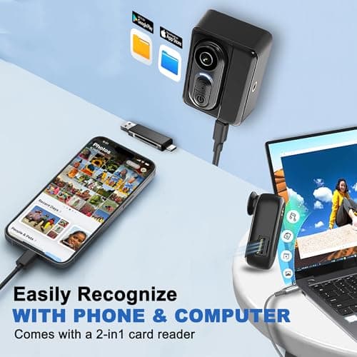 4K Mini Body Camera - Thumb Sports Action Cam 128GB with Audio, Wearable Hands-Free Chest Pov Recording, Helmet Mount & Magnetic Personal Clip On Camcorders - For Cap Shirt Outoor Cycling Skiing 6