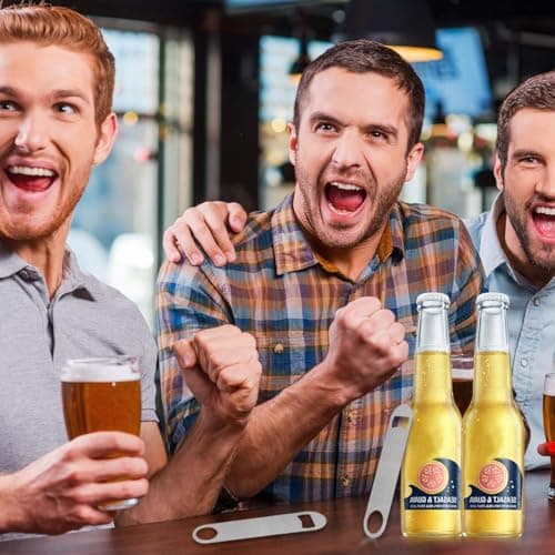 KISEER Heavy Duty Stainless Steel Flat Bottle Opener, 6 Pack Beer Bottle Opener for Kitchen, Bar or Restaurant 7