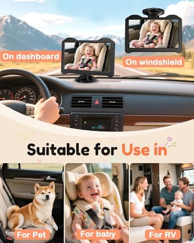 7-Inch Car Baby Camera for Seat: 1080P HD Rear Facing Camera for Backseat - 150° Wide Angle View with Ultra-Clear Night Vision - Easy Installation - USB-Powered for Monitoring Infant by Fodkh 8