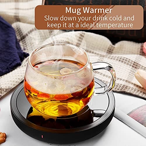 DOPUDO Coffee Warmer, 3-in-1 Mug Warmer with Auto Shut Off, Black, 36W Fast Heating, Perfect for Desk, Coffee, Tea, Milk 3