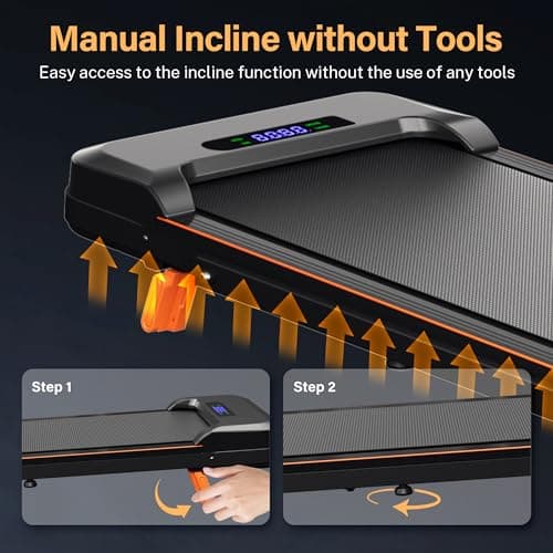 Walking Pad with Incline, Under Desk Portable Foldable Treadmill for Home Office, Walking Pad 4 in 1 for Walking Running, 2.5HP Compact Small Treadmill with Remote Control 6