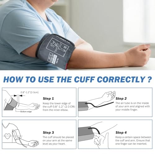 ELERA Extra Large Blood Pressure Cuff (9"-24" | 22-60cm) - XL Replacement BP Cuff for Big Arms, Compatible with Most BP Monitors, Adult Cuff Only - 6 Connectors 6