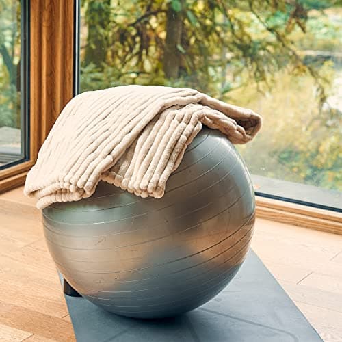 GOTCOZY Electric Blanket Heated Throw 50''X60''- Ribbed Faux Fur Heated Blanket with 4 Heating Level & 3 Hour Auto Off Heating Blanket, ETL&FCC Certified Machine Washable(Eggnog) 7