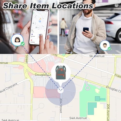 2026 New [Apple MFi Certified] Air Tracker Tags 4 Pack Luggage Tracker Works with Find My (iOS only), Key Tracker, Wallet, Suitcase,Bicycle and More, Replaceable Battery, IP67 Waterproof 6