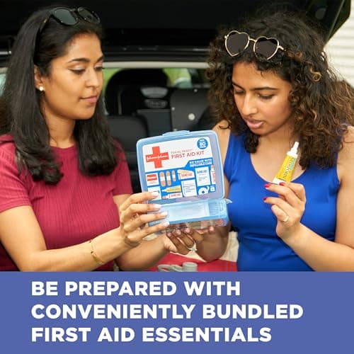 BAND-AID Brand Travel Ready Portable Emergency First Aid Kit for Minor Wound Care, Perfect for Home, Car, Travel, Camping Essentials & Outdoor Emergency Kit, 80 Pieces 6