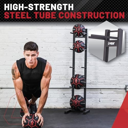 Lifeline Fitness Medicine Ball Set - Total Body Strength and Stability Training - Non-Slip, Light Bounce - Textured Surface - Durable - Home Gym Exercise Equipment 5