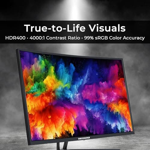 Deco Gear 39" Curved Widescreen Gaming Monitor | 2560x1440 | 1ms MPRT | 165 Hz | 16:9 | HDR400 | 4000:1 | 1 x HDMI | 1 x DisplayPort - Limited Black Edition 5