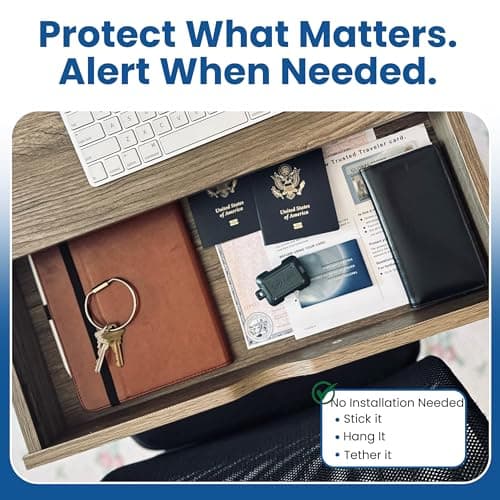 Instant Kini Safe Alert Wi-Fi Motion Sensor Alarm - Real-time SMS, Email, IFTTT - Great for Gun Safes, Cabinets, Office - Easy Install, No Subscription, Long Lasting Rechargeable Battery, USA-Made 5