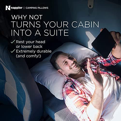 Nappler Small Shredded Memory Foam Pillow for Travel and Camping - Compressible Medium Firm Bed Pillow, Contoured Support, Breathable Cover, Machine Washable, Ideal Backpacking, Airplane and Car 6