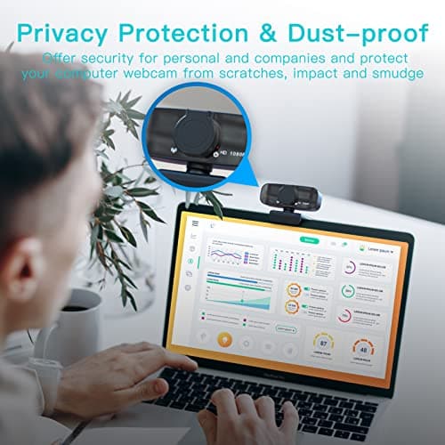 Argmao 1080P HD Webcam with Microphone for Desktop, USB Computer Camera with Web Cam Cover&Web Camera Stand, 110-degree Wide Angle Streaming Webcam for PC Zoom/Video Calling/Gaming/Conferencing 7