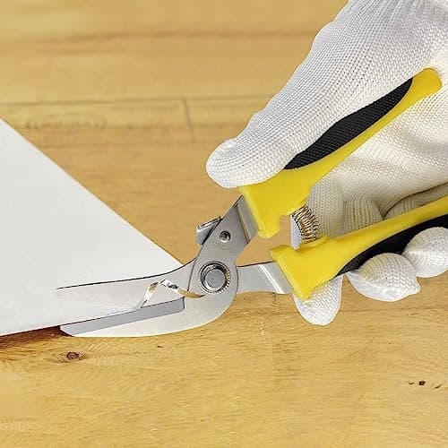 BOOSDEN Household Shears, Metal Sheet Cutters,Sharp Wire Cutters,Tin Snips Cut Tin,Metal Cutter,8 inch Pruning scissors Garden Scissors with Stainless Steel Blades 5